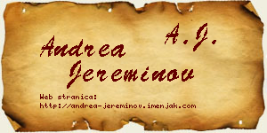 Andrea Jereminov vizit kartica
